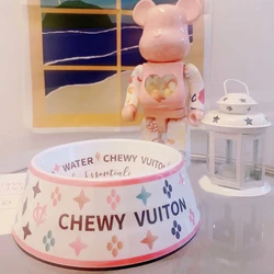 Luxury Brand Designer Dog Bowl Ceramics Bowls Placemat Puppy Cat Feeder Non-slip Crash French Bulldog Bowl For Small Dogs