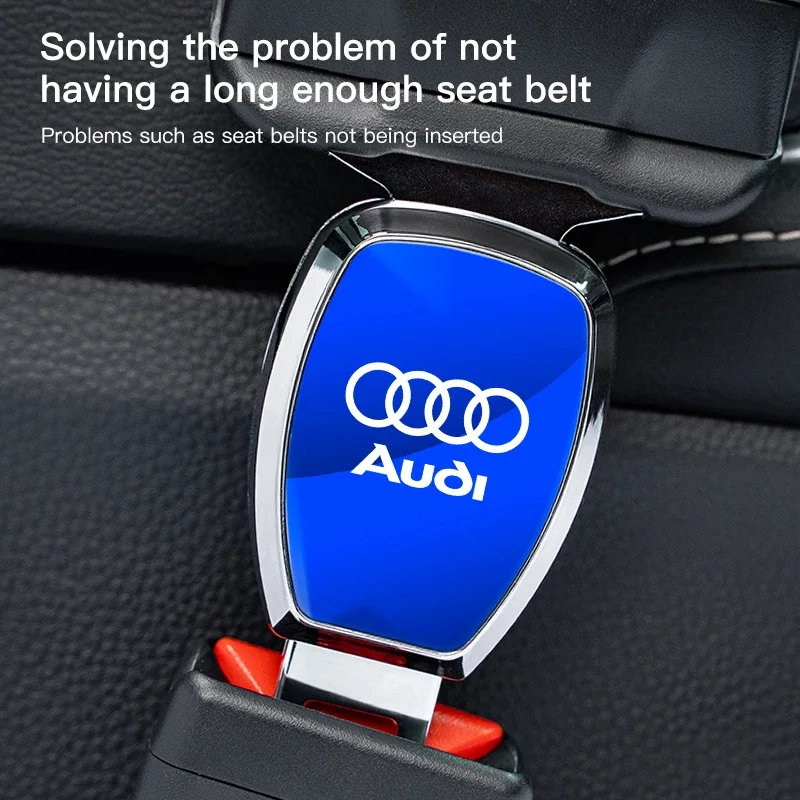 

2025 Hot Car Seat Belt Clip Extender Safety Seatbelt Lock Buckle Extension Plug For Audi A1 A2 A3 A4 A5 A6 A7 A8 Q1 Q2 Q3 Q4 Q5