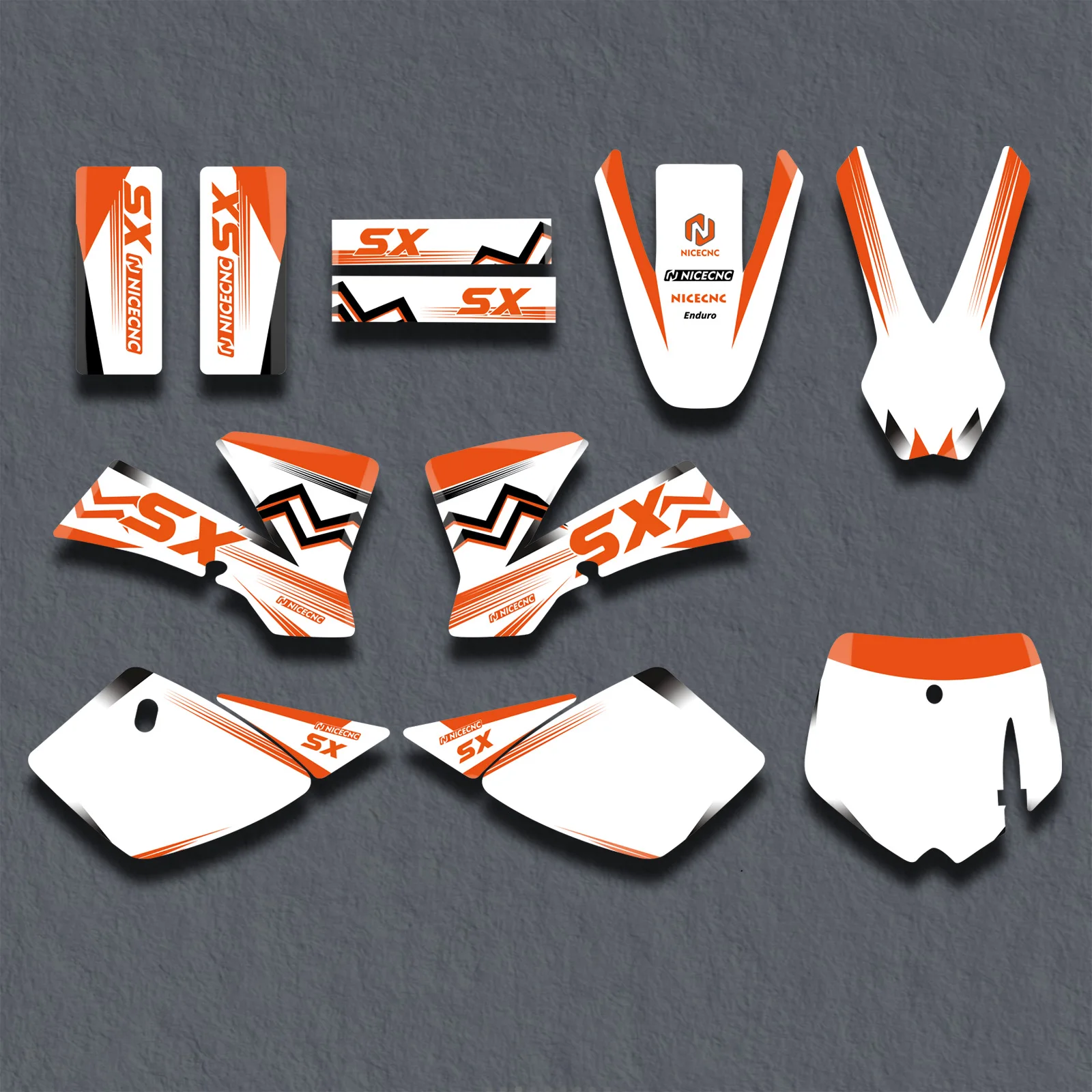 NICECNC For KTM SX 50 SX50 MINI BIKE 2002 2003 2004 2005 2006 2007 2008 Motocross Graphics Background Decals Sticker Customize