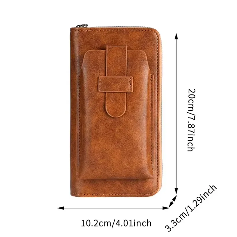 2026 new compact multi-purpose multi-card position two-in-one business zipper buckle waterproof PU wallet