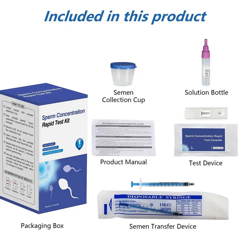 شريط اختبار الحيوانات المنوية للذكور مجموعة كشف تركيز الحيوانات المنوية - ورق اختبار جودة حركة الحيوانات المنوية السريع والسهل لخصوبة الرجال