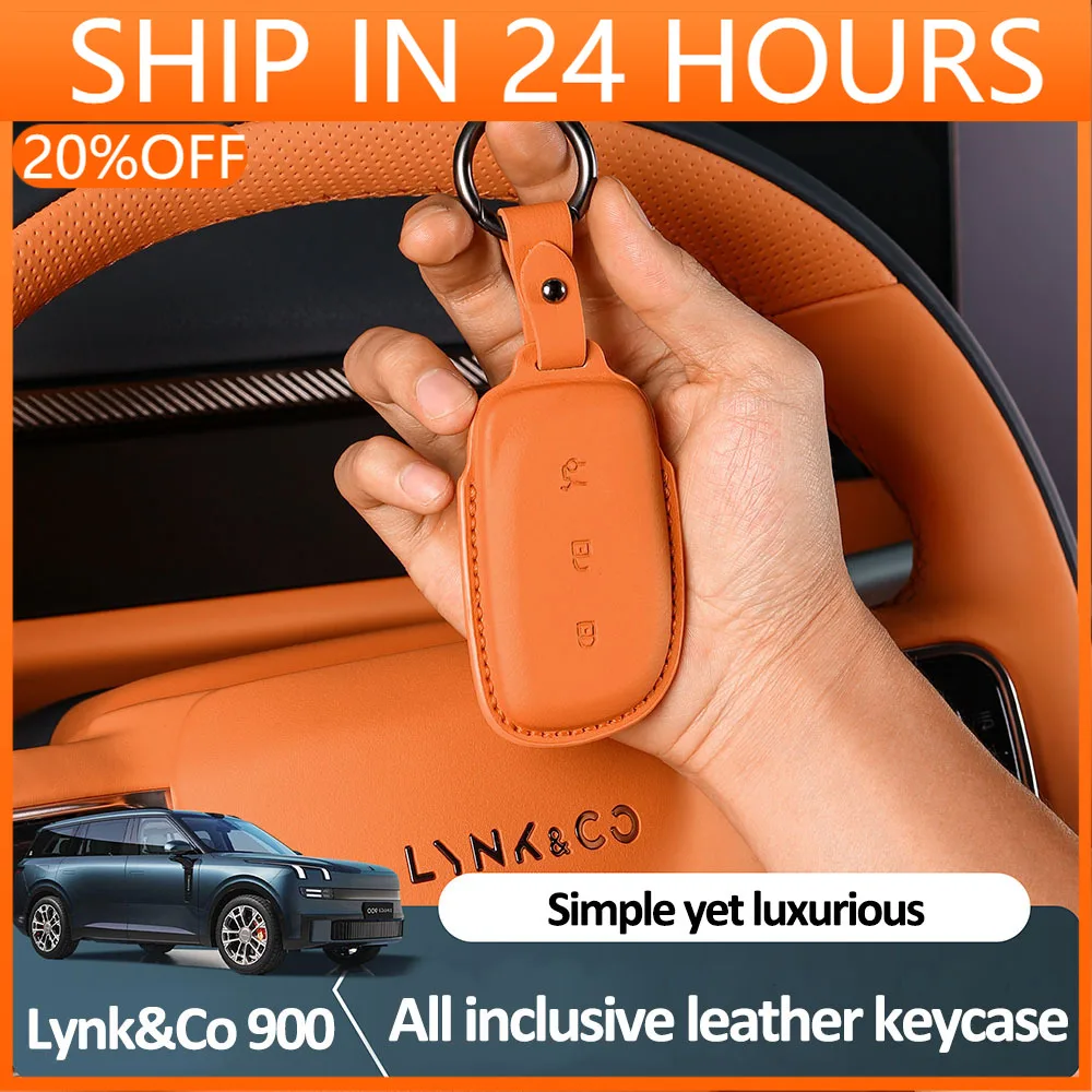 NEW1 For Lynk&Co 900 2025 All Inclusive Leather Key Set Car Modification Accessories High-end Original Car Color Key Protection
