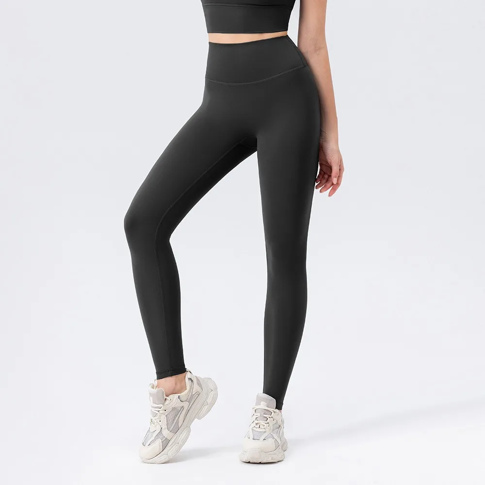 Yuerlian-pantalones deportivos para gimnasio y Yoga para mujer, mallas deportivas antibacterianas sin vergüenza, pantalones elásticos de cintura alta para realzar la cadera