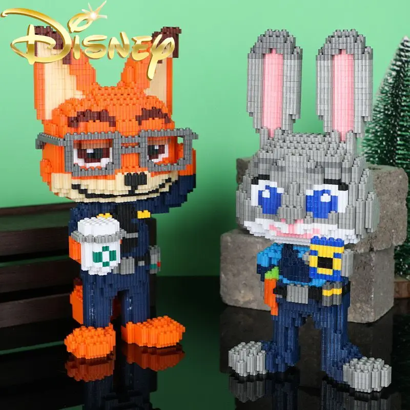 

Disney Judy Nick New Children's Building Block Toys Educational Splicing Building Blocks 3D Building Blocks Children's Toys