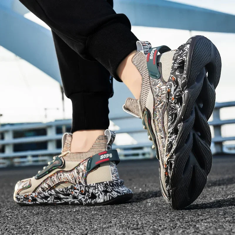 Baskets décontractées légères en maille respirante pour hommes, chaussures d'entraînement de compétition, chaussures de course en plein air, tennis à la mode