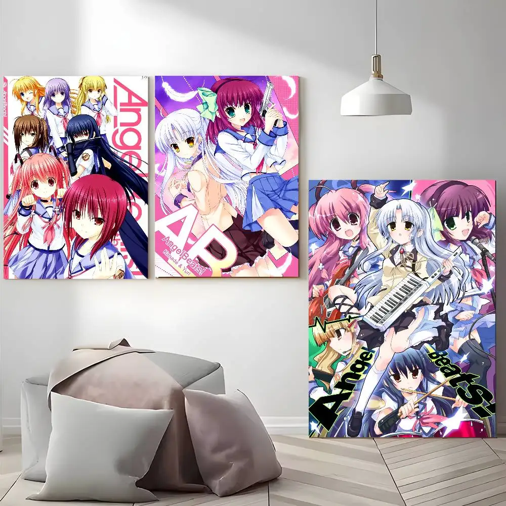 أنيمي A-Angel B-Beats ملصق فني ذاتي اللصق ملصق مضاد للمياه مقهى غرفة النوم جدار ديكور