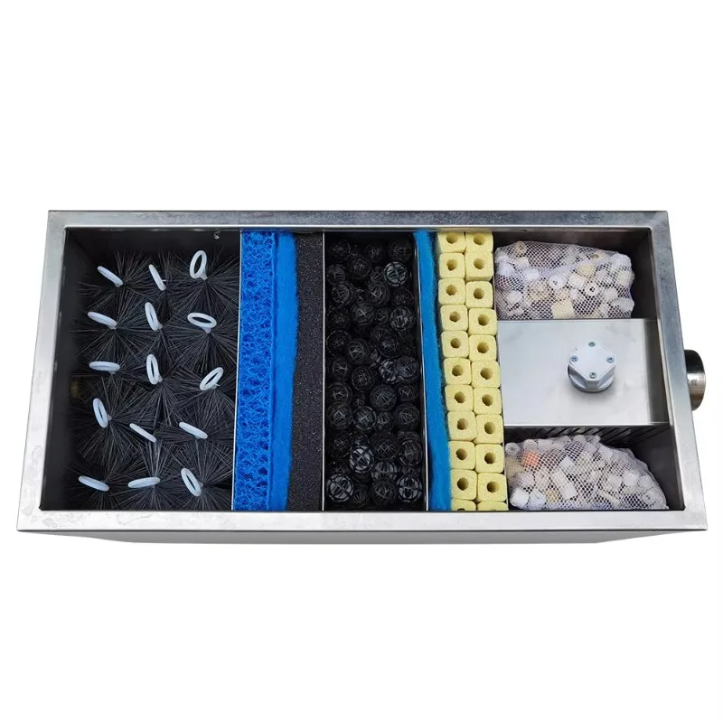 

Customizable Aquarium Fish Pond Filter System 5000L/H Stainless Steel Bacteria House Bio Porous Ceramic Koi Pond Filter