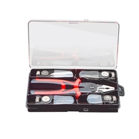 5 in 1 Plier Tool Set Includes Cable Cutters, Wire Crimping Plier, Linesman Pliers, Scissor, Multipurpose Comb