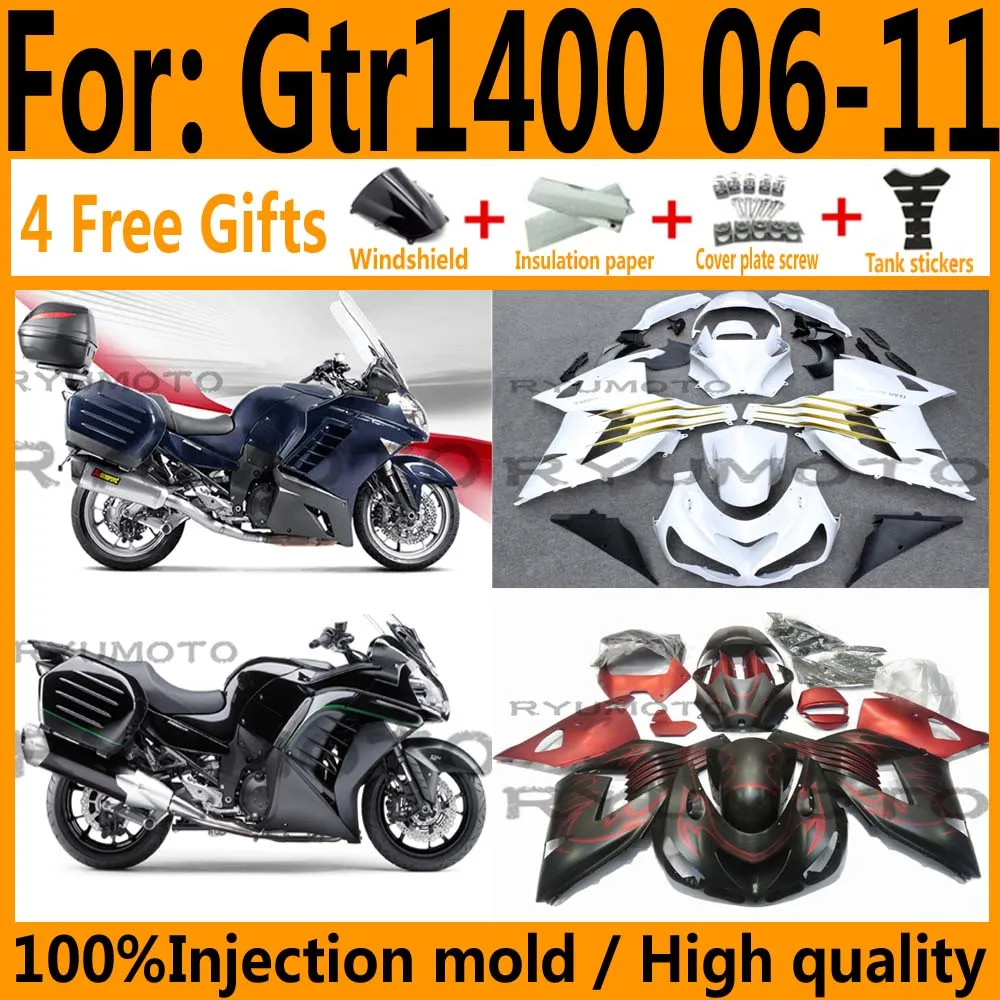 

Обтекатели для кузова под давлением ABS для Kawasaki ZX14R 2006 2011 ZX14R 2006-2011 обтекатель