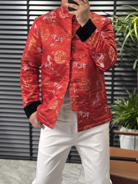 vetement-d'exterieur-pour-homme-rouge-festif-nouvelle-collection-automne-hiver-tendance-nationale-style-tang-coupe-longue-decontracte-style-chinois-nouvel-an