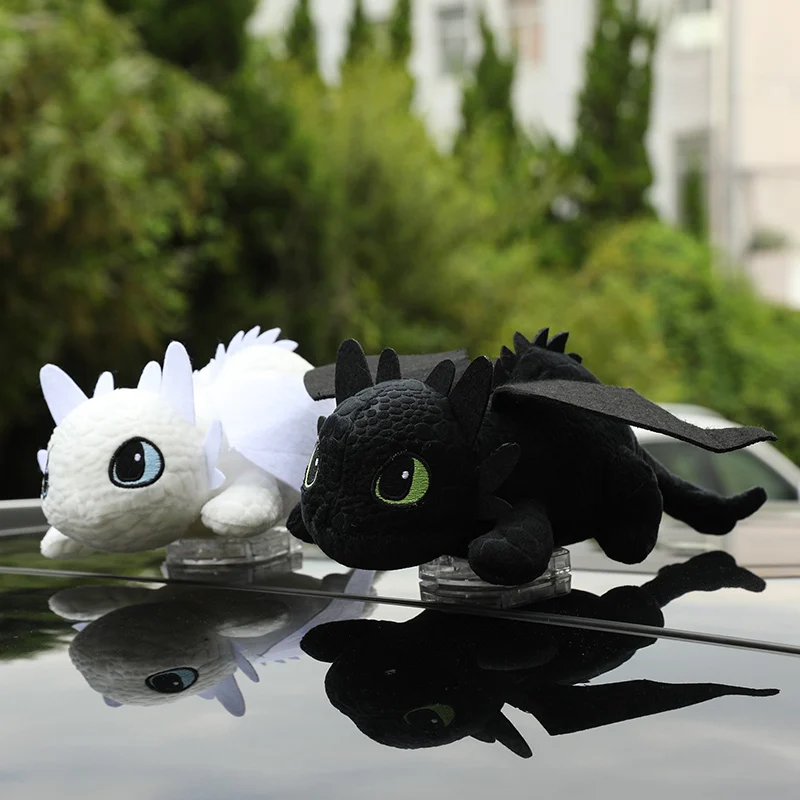 

Toothless Dragon Plush Fashion Car Accessories Plush Toys Removable Buckle Little Dragon The Wings Can Move Boys Gift