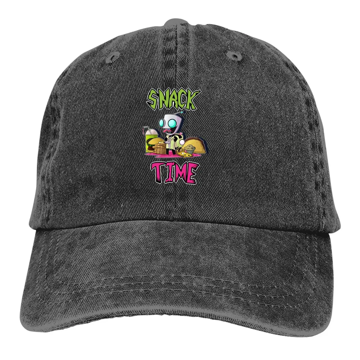 Snack Time Gir Baseball Caps Peaked Cap Invader Zim Cartoon Animation Sun Shade Hats for Men