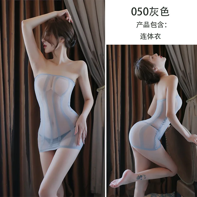 

Long Night Sexy Lingerie Stockings Feminine Temptation One-Piece Bodycon No-Take-Off Sexy Set Hand-Tearable Stockings 050