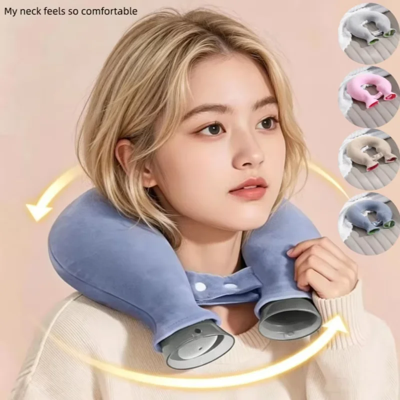 U-shaped Hot Water Bag for Neck Soft Plush Neck Warmer Hot Water Bottle Winter Warming Supplies Hot Cold Compress Physiotherapy