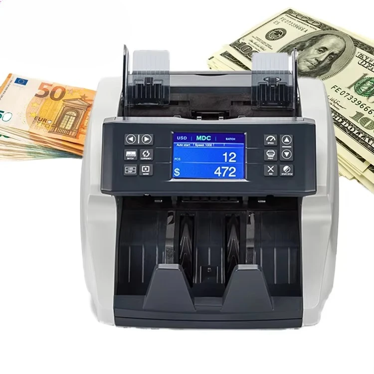 آلة فرز عد العملات المعدنية لـ USD، Eur، Gbp، Cad، Thb... عداد فواتير القيمة والفرز المتعدد #3