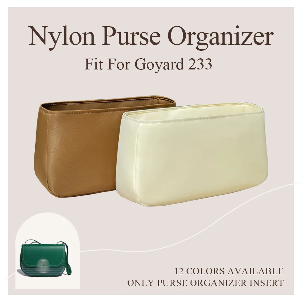 

Nylon Purse Organizer Insert Fit for Goyard 233 Messager Bag Inner Liner Bag Organizer Insert Inside Bag Small Storage Bag