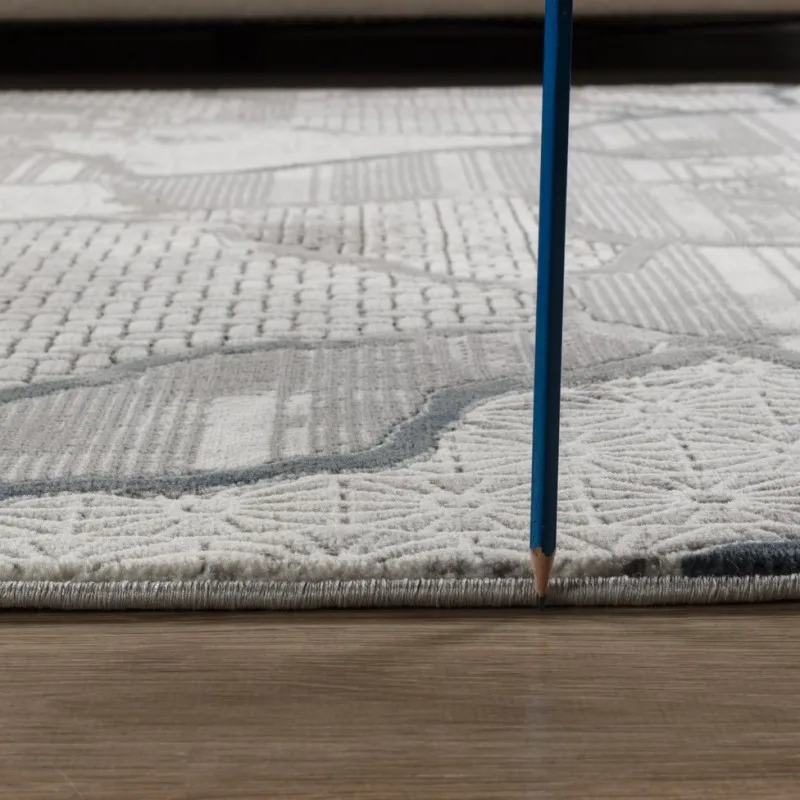 Geometrix GC_DIM1010 회색 2피트 7인치 x 9피트 10인치 방 카펫