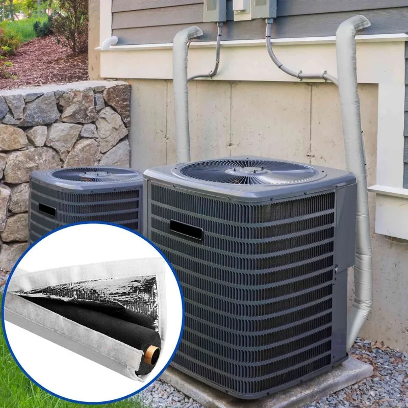 

24-часовая доставка, гибкая белая, серая медная изоляционная втулка для центрального кондиционирования, чехлы для труб переменного тока, мини-разветви