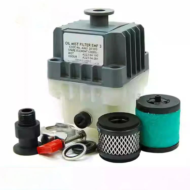 EMF3 Filter kabut, penyaring knalpot, penyaring kabut minyak, penyaring udara, KF10 NW10 KF16 port, untuk E2M1.5 E2M0.7 pompa vakum A46220000