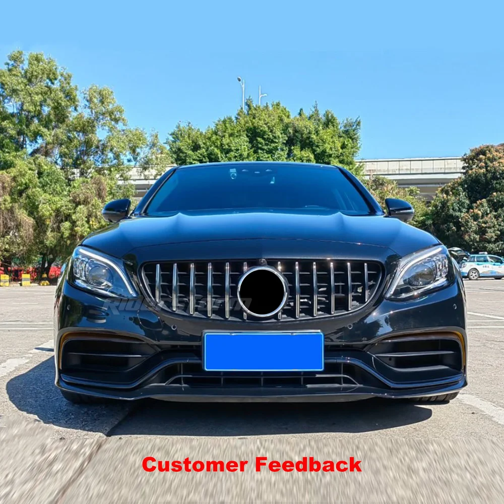 GT Grille for 2014 2015 2016 2017 2018 2019 C63 GT Grille for W205 C class C63 high quality gloss black Grille 2019 by GT style