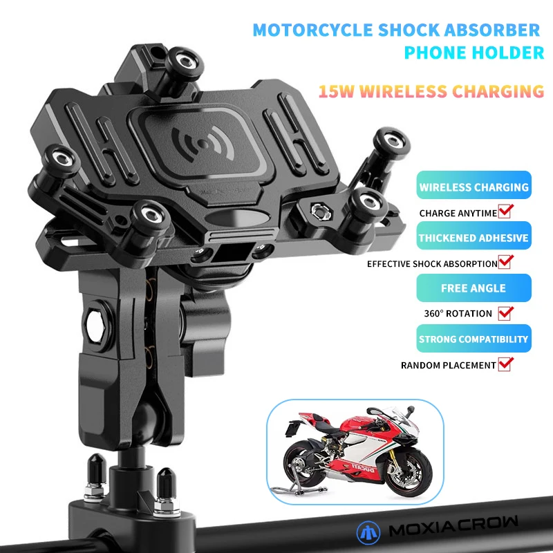 

Motorcycle Mobile Phone Holder Wireless Charging For Ducati 848 916 996 998 999 Panigale 1198 1098 1199 Handlebar Bracket