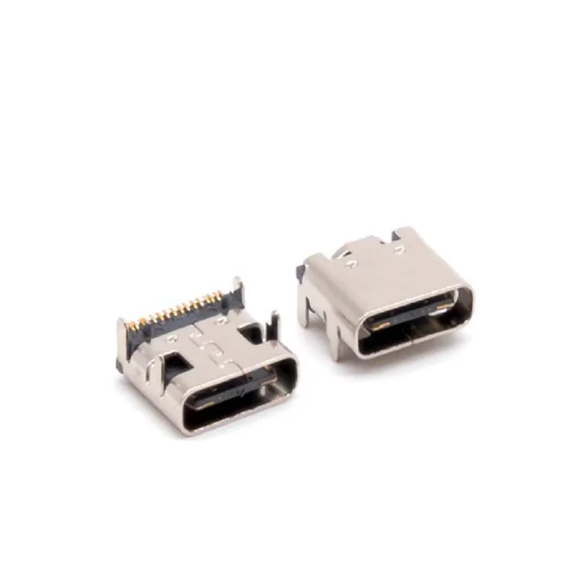 10pcs/Lot Orignal NEW  Connector TYPE-C-31-M-14 Female Base Patch 12/16P Sink 0.8 1.6 USB Socket