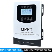 MPPT 40A 60A 80A Solar Charge Controller Auto 12V 24V 48V 60V 96V 230VDC Solar Panel WIFI For Lifepo4 Lithium Lead Acid GEL