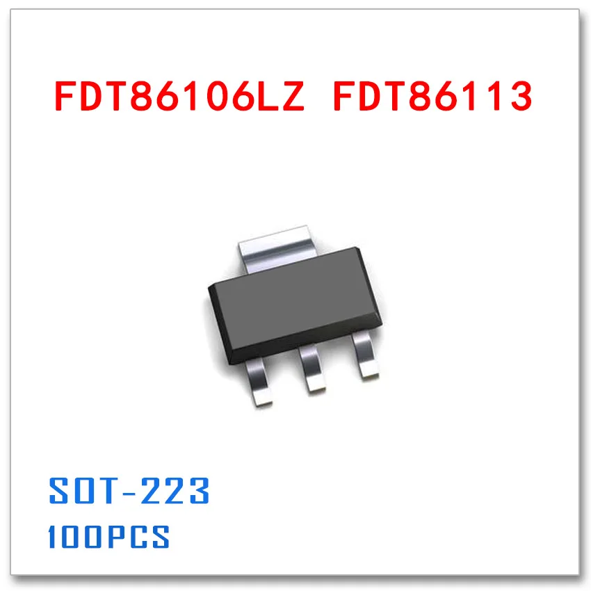 

Блок питания SMD FDT86106LZ FDT86113LZ 100 шт. sot223 N-канальный FDT86106 100 В 3,2 А 3,3 А PDF внутри электронного транзистора MOSFET