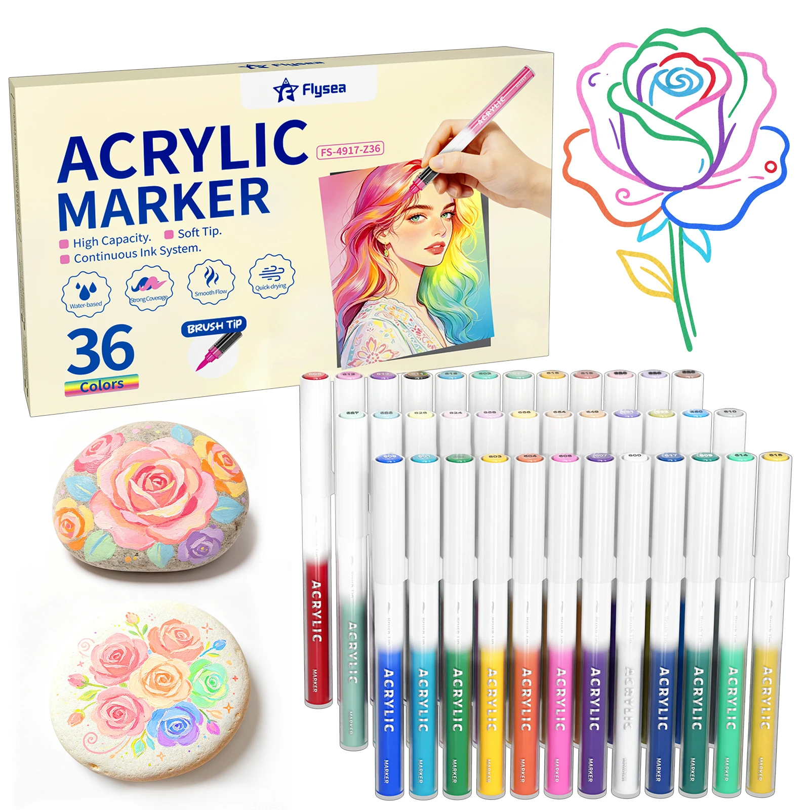 Copic Marker Classic - Flysea Nieuwe set van 36/24/16/14 kleurrijke