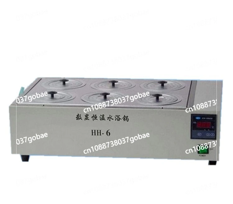 

HH-6 цифровой дисплей с постоянной температурой, двухрядная кастрюля с шестью отверстиями для водяной баны, лабораторная нагревательная кастрюля, резервуар для водяной бани