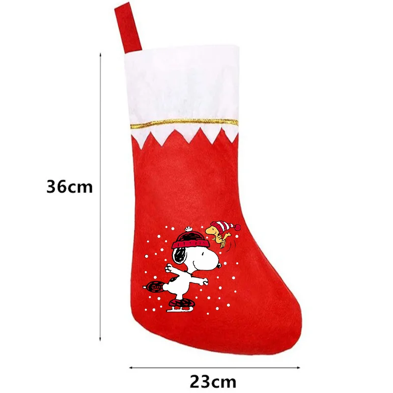 1 Pcs Snoopy Christmas Stockings Peanuts Santa Socks Fashion Cute Soft and Comfortable Best Selling New Styles Xmas Decoration