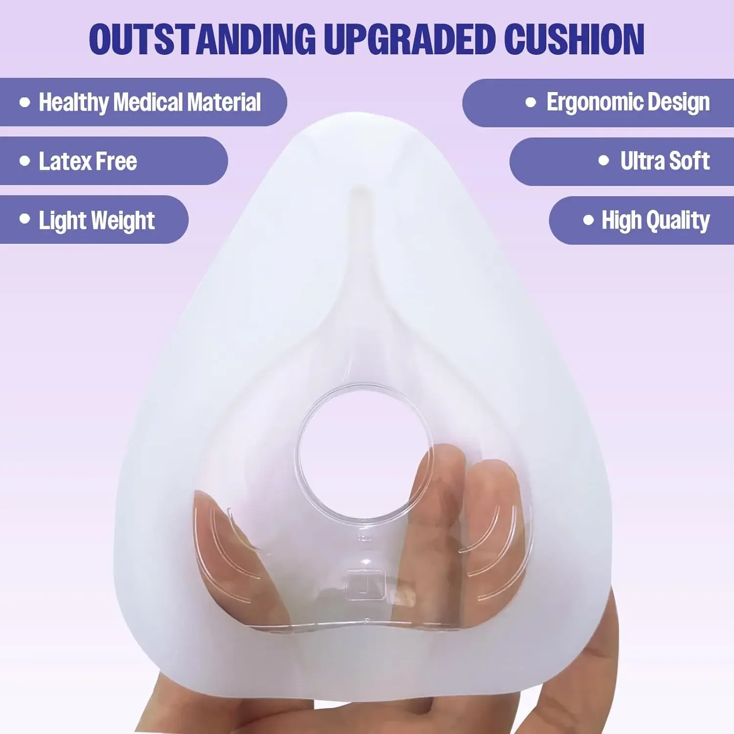 ResMed AirFit F20 Full Face CPAP Mask Durable Replacement Cushion with Silicone Gasket for Comfortable And Tight Fit view 3