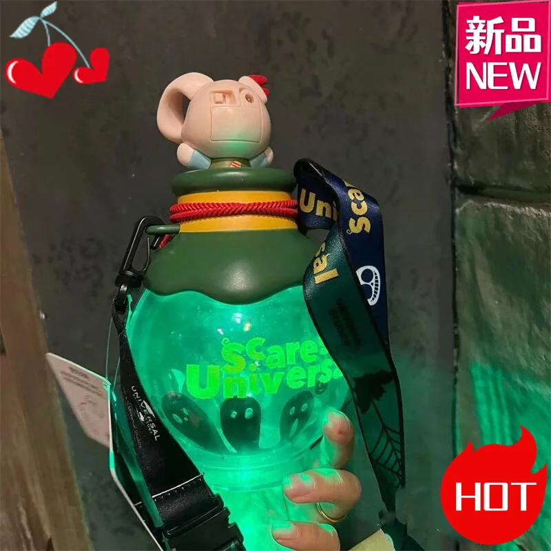 Beijing Movie Park Halloween Limited Edition Devil Rabbit Memorial Cold Drink Cup with Straw and Water Bottle Souvenir