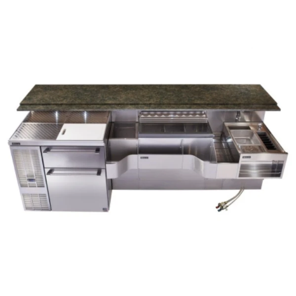 Beverage Service bar Station Commercial PTE68-A Stainless Steel Portable Movable Cocktail Station