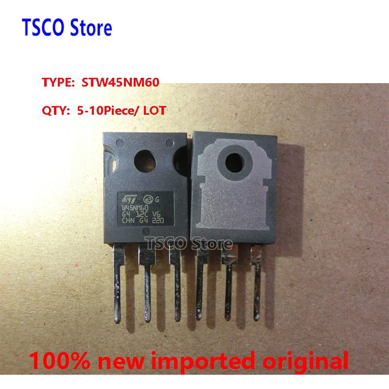 (5-10piece /LOT)  W45NM60  STW45NM60   New Origiail  IGBT