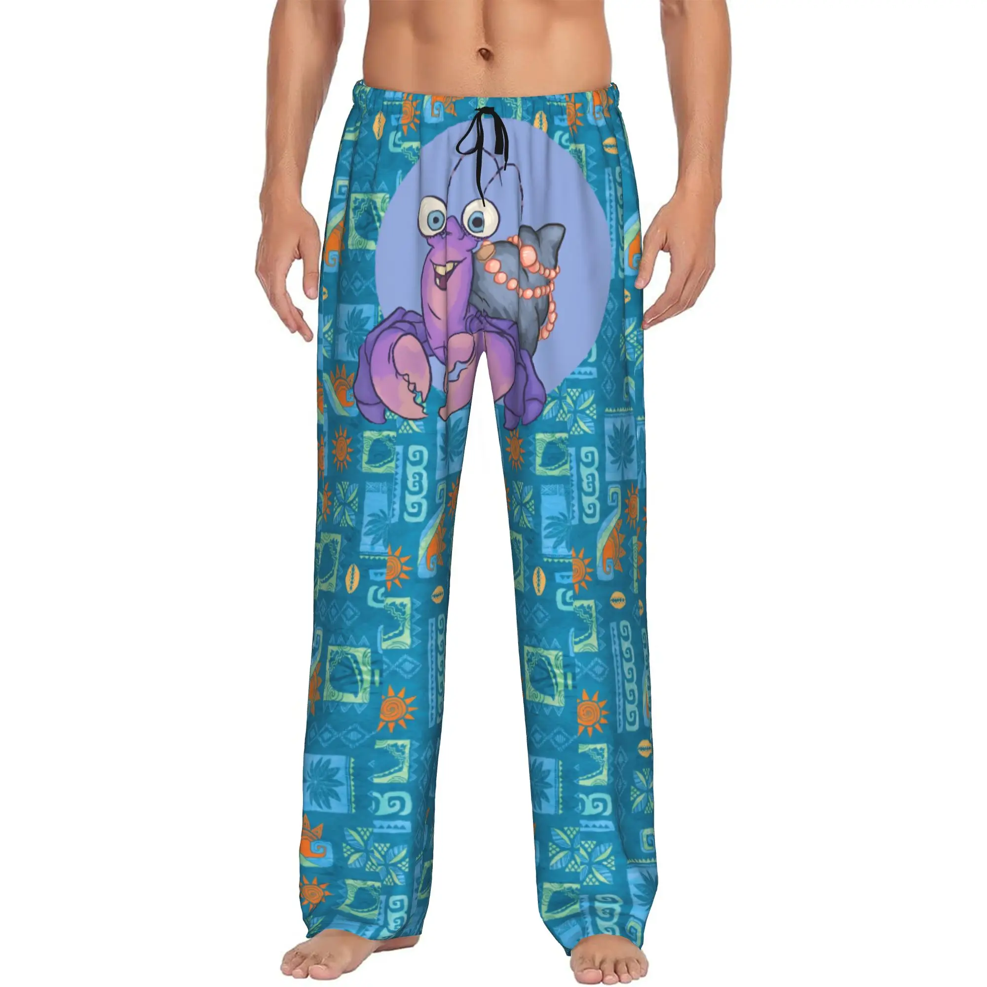 

Custom Moana Cartoon Pajama Pants Men's Sleepwear Lounge Sleep Bottoms Stretch with Pockets