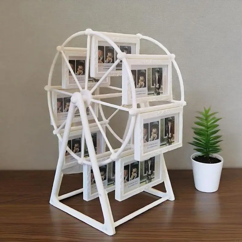 Rotating Ferris Wheel Picture Frame Decorative Photo Frame Carousels Car Photo Frame Photo Display Stand Home Decors 