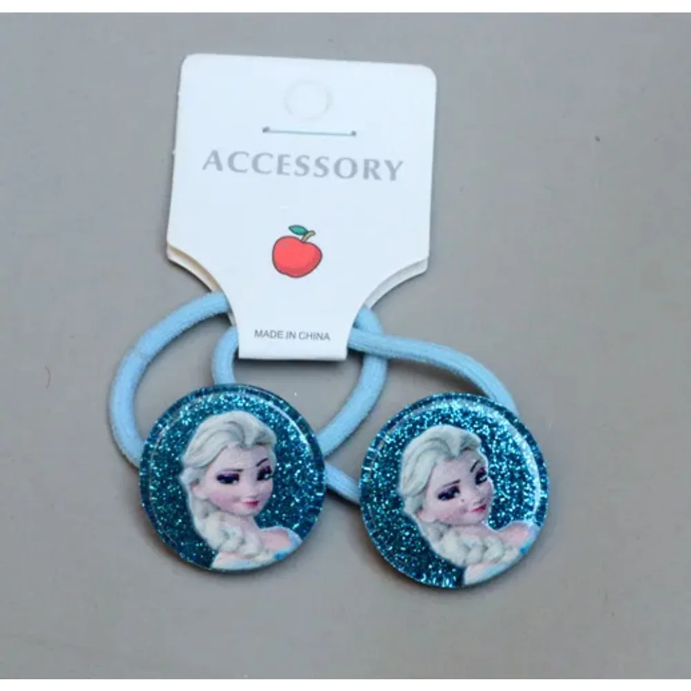 Disney Frozen Children‘s Hair Rope Cartoon Elsa Princess Hairs  Accessories Girls Fashion Party Hair Ring Headdress Toys Gifts