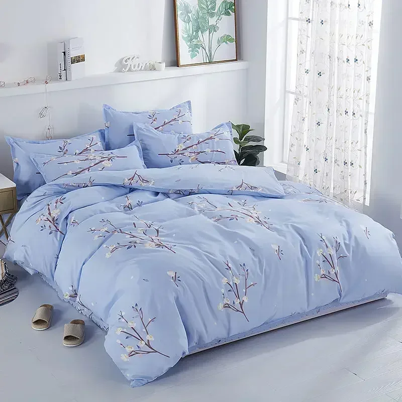 2023 New Bedding Set European Simple Large Family Set Large Quilt Cover Home Comfortable Quilt Cover Pillow Cover Bed Sheet