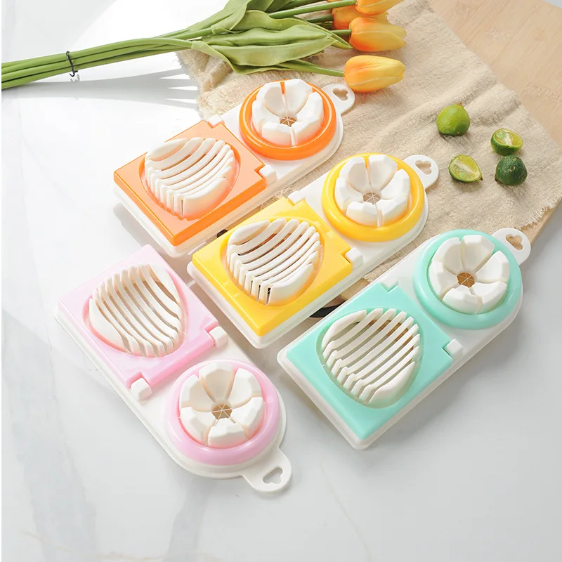 Two-in-one, Stainless Steel Egg Cutter, Multi-functional Dual-purpose Preserved Egg Splitter, Petal Slicer, Egg Cutting Artifact