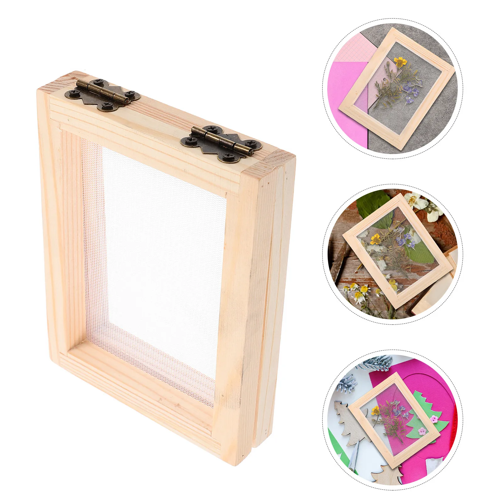 4pcs-wooden-paper-making-screen-natural-wood-diy-papermaking-frame-deckle-mold-10x13x22cm-for-paper-craft-dried-flower-projects