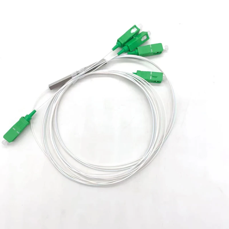 Imagem -02 - Plc sc Apc sm Único Modo 0.9 mm G657a1 Lszh 1m Ftth Fibra Óptica Divisor Conector de Fibra de Alta Qualidade 1*4 sc Apc 1x4