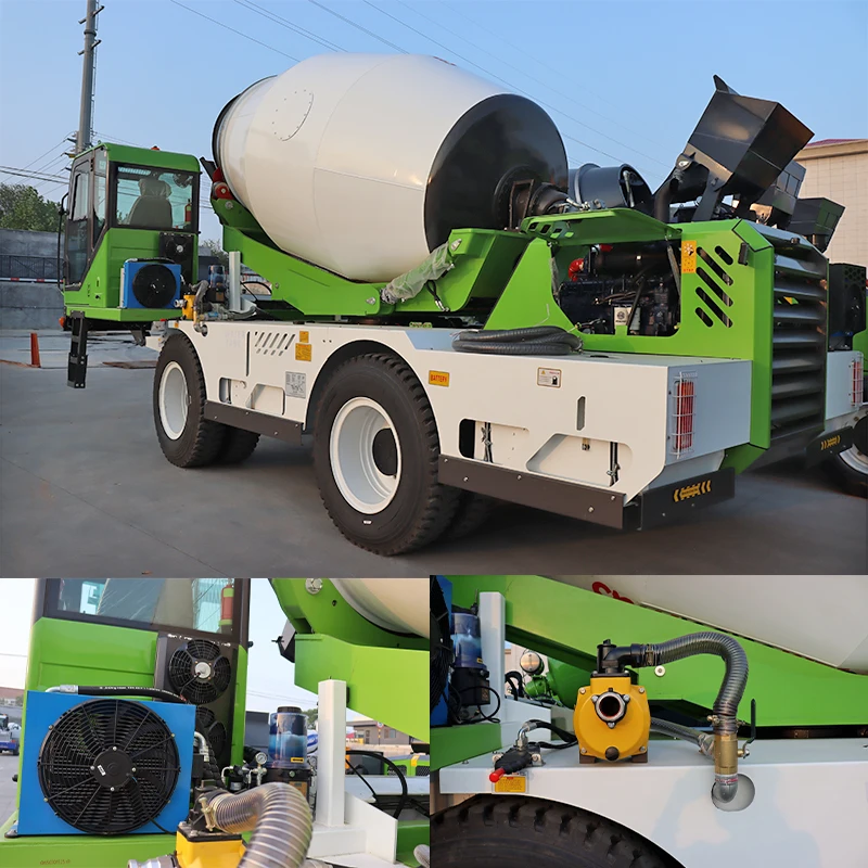 High Efficiency Mobile Concrete Truck Mixer Mini Self Loading Concrete Mixers Truck With Pumping
