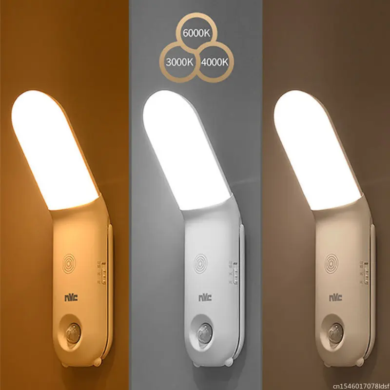 Youpin-Luz LED NVC con Sensor de movimiento para pasillo, luz nocturna de inducción magnética para mesita de noche, luces nocturnas de emergencia para armario
