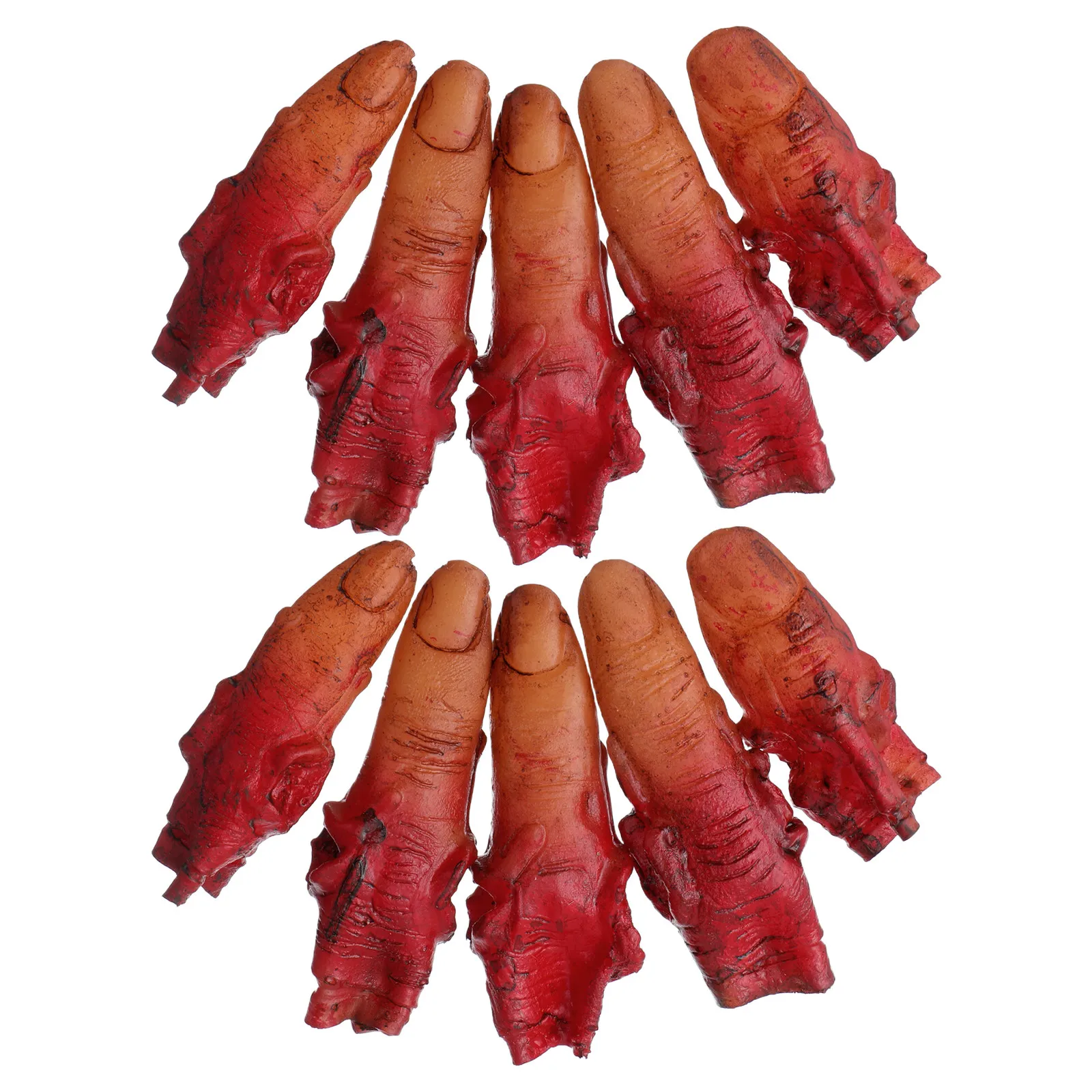 

10Pcs Severed Finger Halloween Bloody Broken Body Parts Horror Prank Prop Decoration Scary Party Supplies Severed Fingers