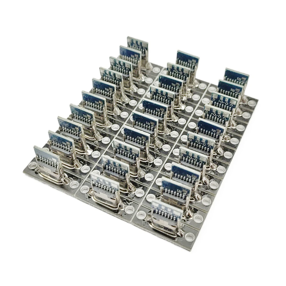 10/5/2Pcs Type-C USB Jack Socket With Fixing Plate 2Pin 4Pin 6Pin Type C Female Welding Connector Charging Port