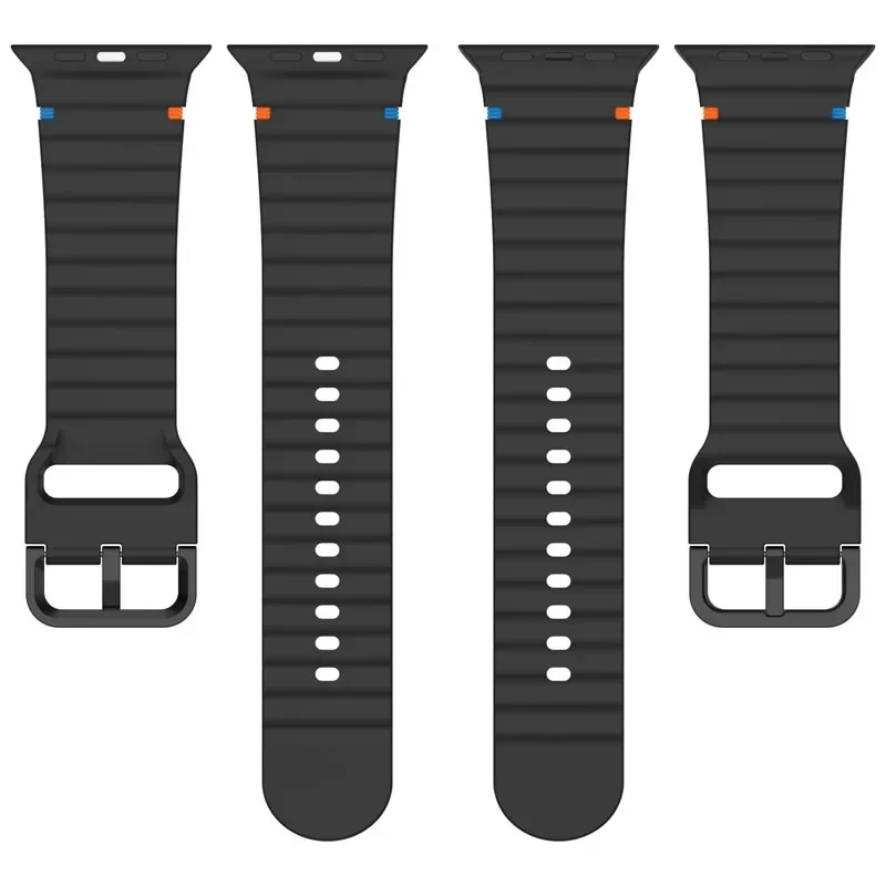 Силиконовый ремешок для Apple Watch Ultra Band 49 мм, 46 мм, 45 мм, 42 мм, 44 мм, 40 мм, 41 мм, браслет correa, ремень iWatch series 10 9 8 6 7 5 SE