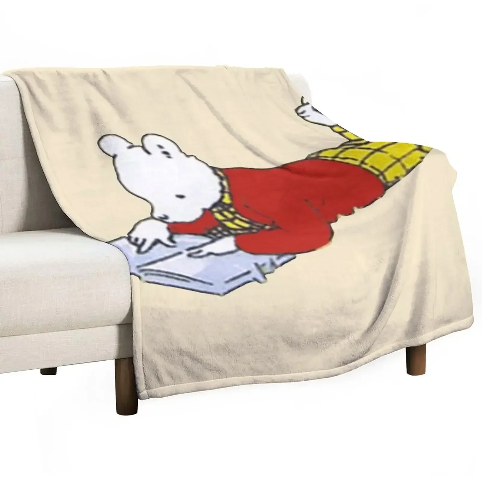 

Rupert bear Throw Blanket for sofa Blankets For Bed Plaid Polar Blankets