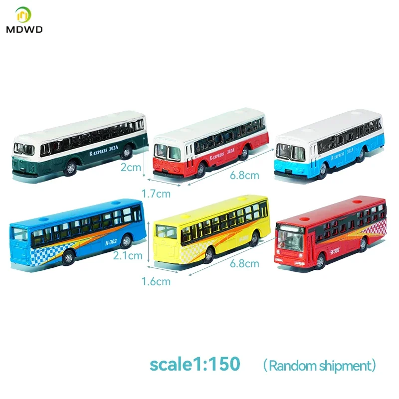 1:150 Metal Miniature Bus Model  for Building Sand Table Scene Layout Diorama Kit