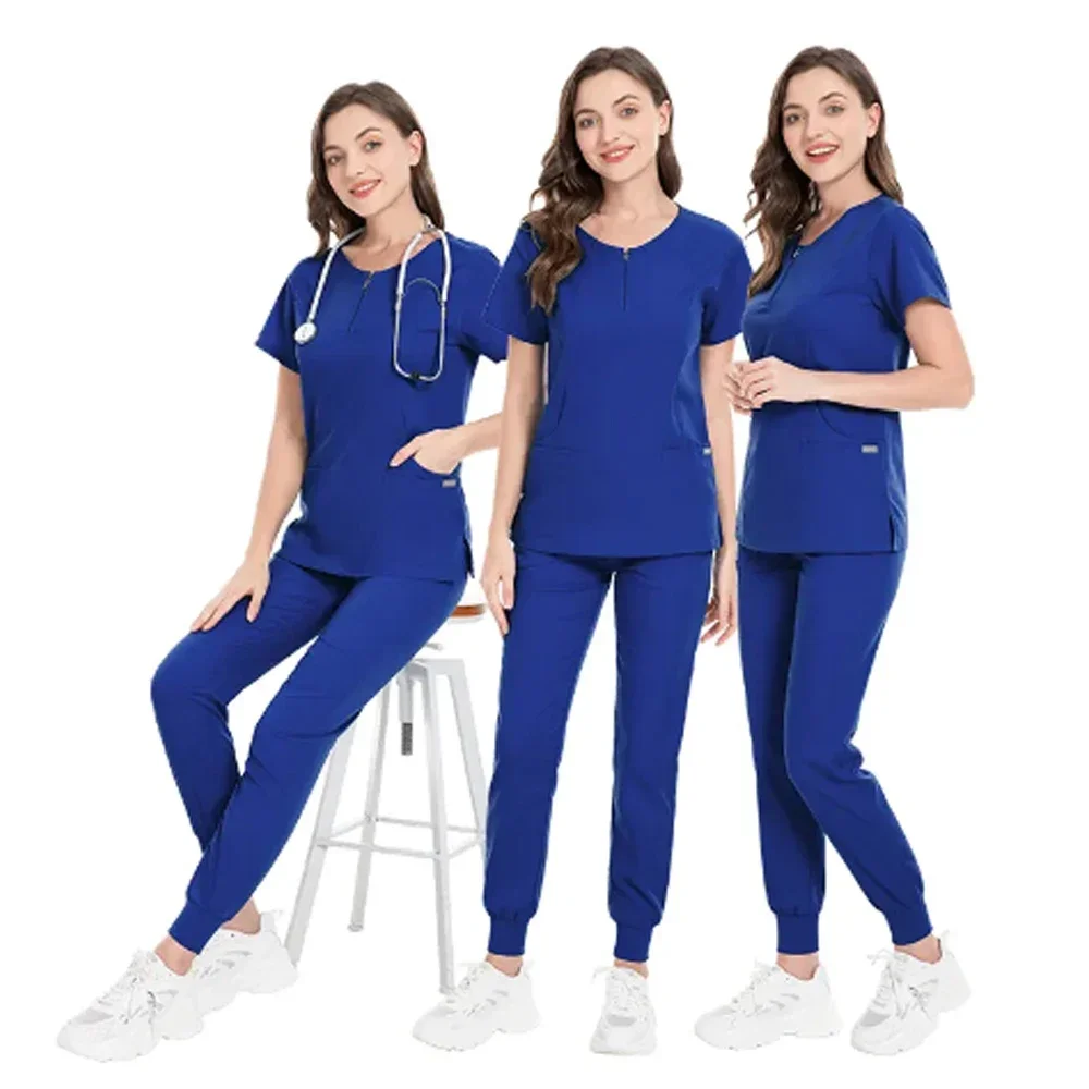 مجموعة زي فرك جراحي للنساء ، فرك طبي ، صالون الأظافر ، ملابس الممرضات ، منتجات العناية